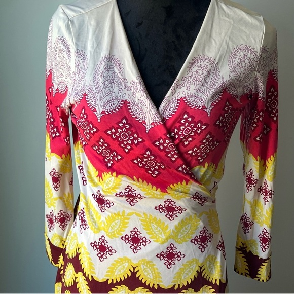 NWT Diane von Furstenberg print silk jersey wrap dress - Picture 9 of 13